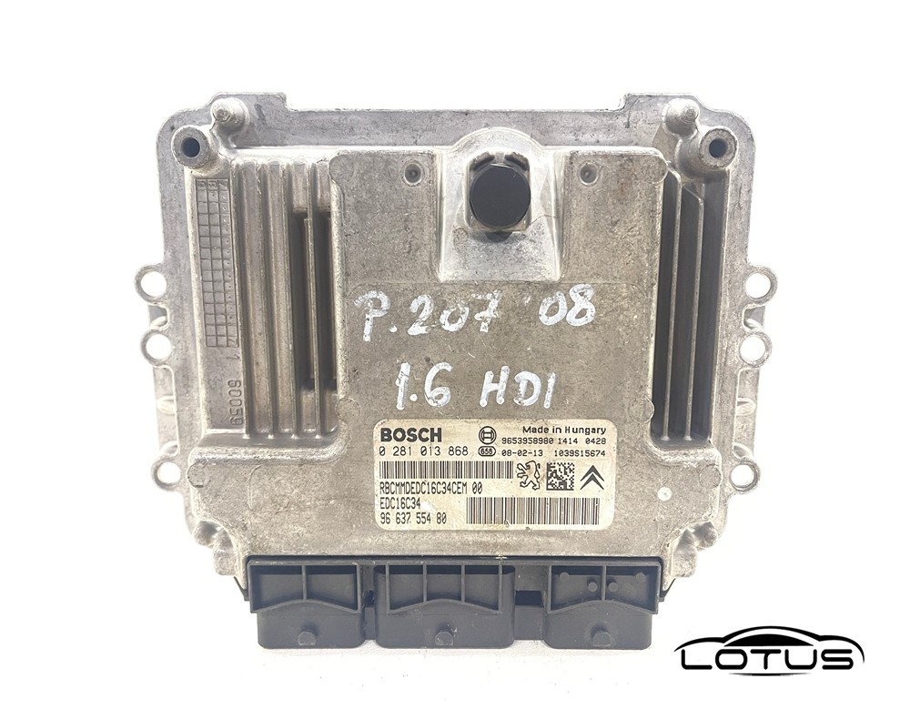 Kompjuter motora ECU Peugeot 207 1.6 HDI 9663755480