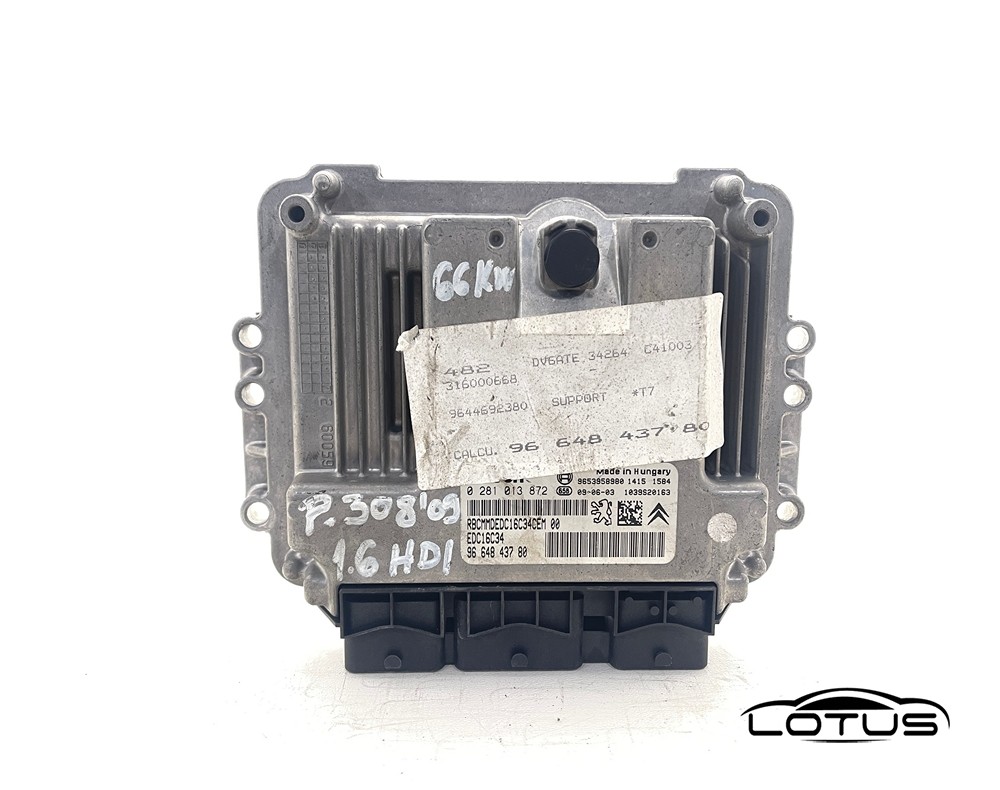 Kompjuter motora ECU Peugeot 308 1.6 HDI 9664843780